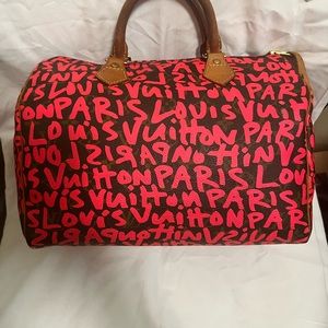 Authentic Louis Vuitton graffiti speedy